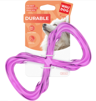 WAUDOG Fun Durable Іграшка для собак Вісімка, термопластична гума, фіолетовий, 20 см