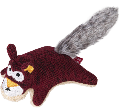 WAUDOG Fun Plush Іграшка для собак Білка, трикотаж, S, Ш 4 см, Д 9 см