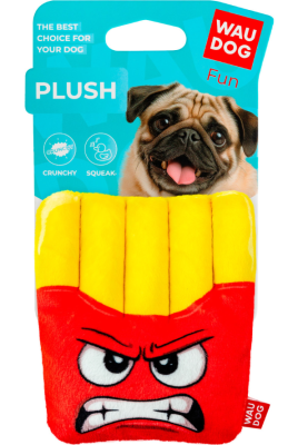 WAUDOG Fun Plush Іграшка для собак Картопля фрі, плюш, Ш 12 см, Д 14,5 см