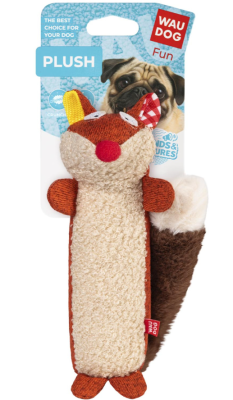 WAUDOG Fun Plush Іграшка для собак Лисиця, трикотаж, М, Ш 5 см, Д 18 см