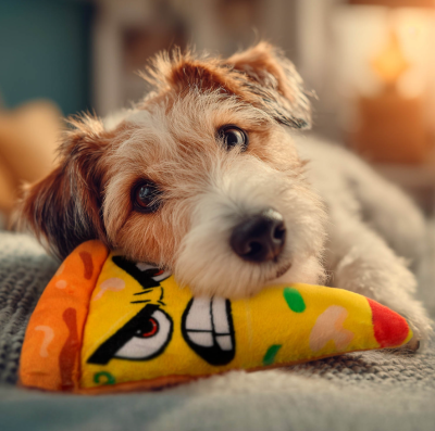 WAUDOG Fun Plush Піца Іграшка для собак, плюш, Ш 16 см, Д 22,5 см