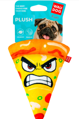 WAUDOG Fun Plush Піца Іграшка для собак, плюш, Ш 16 см, Д 22,5 см